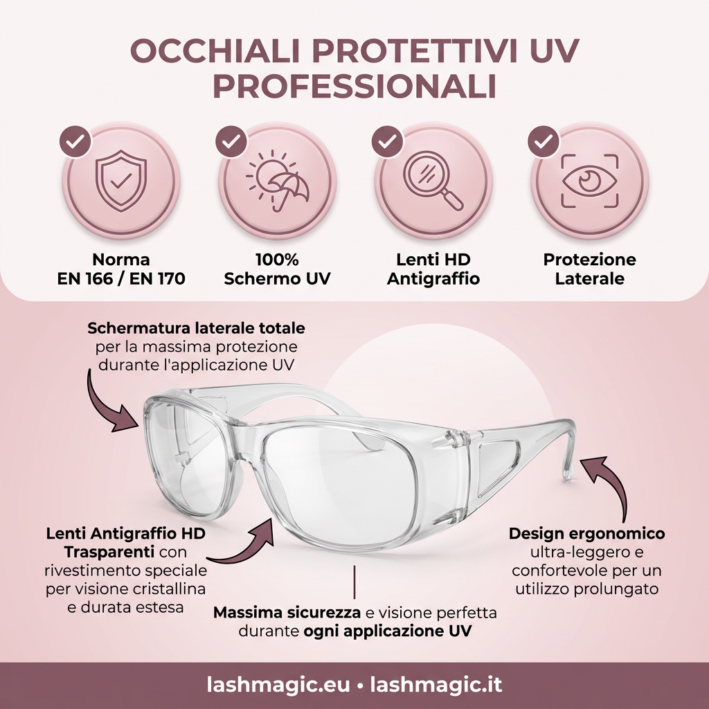 Occhiali Protettivi UV per Lash Artist