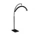 Moon cosmetic LED lamp with crystal - black