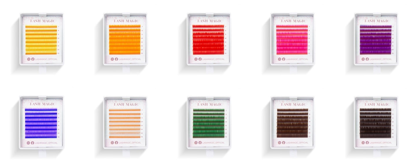 Ciglia Classiche Colorate 8 linee 0.10