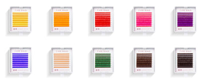 Ciglia Classiche Colorate 8 linee 0.10